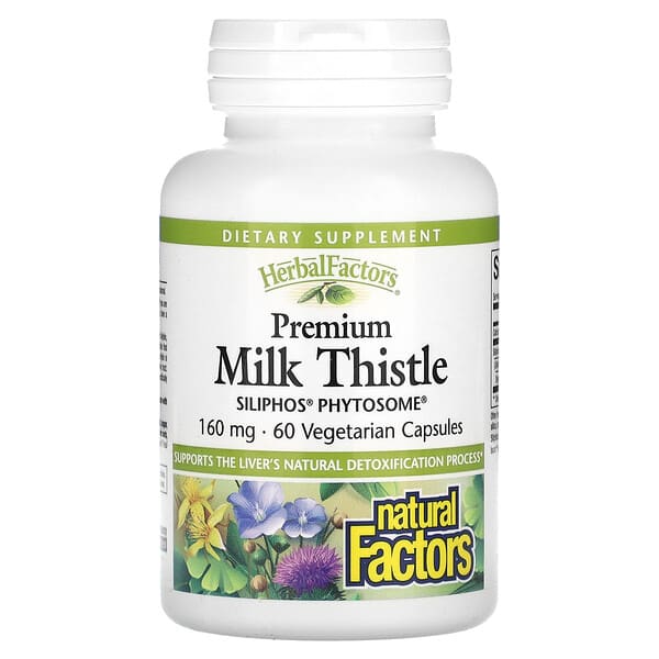 Natural Factors, 優質水飛薊，160 毫克，60 粒素食膠囊