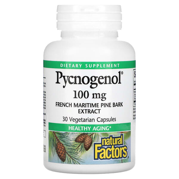 Natural Factors, Pycnogenol，100 毫克，30 粒素食膠囊