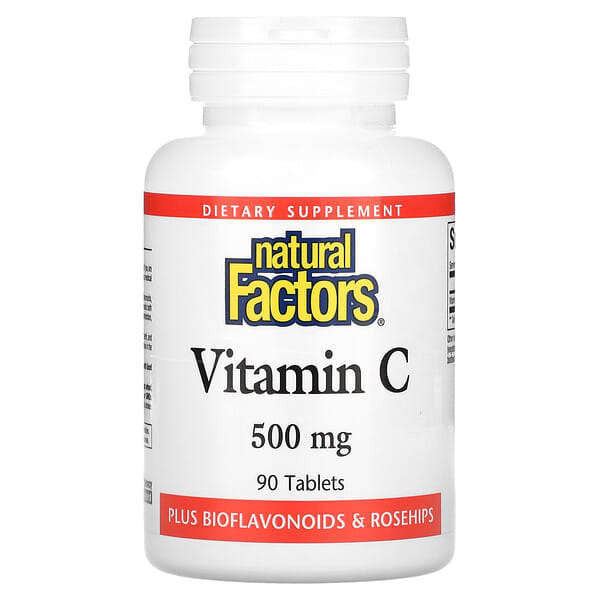 Natural Factors, 維生素 C，500 毫克，90 片