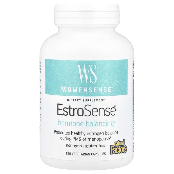 Natural Factors, WomenSense，EstroSense，荷爾蒙平衡，120 粒素食膠囊。