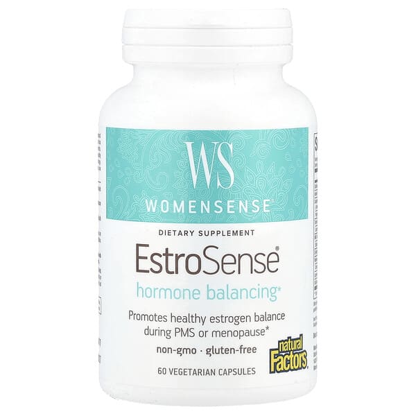 Natural Factors, WomenSense，EstroSense，荷爾蒙平衡，60 粒素食膠囊。