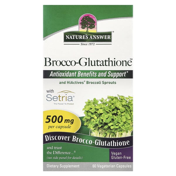 Nature's Answer, Brocco-Glutathione™ 素食膠囊，500 毫克，60 粒裝