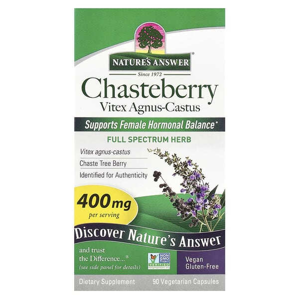 Nature's Answer, 穗花牡荊素食膠囊,400 毫克,90 粒裝
