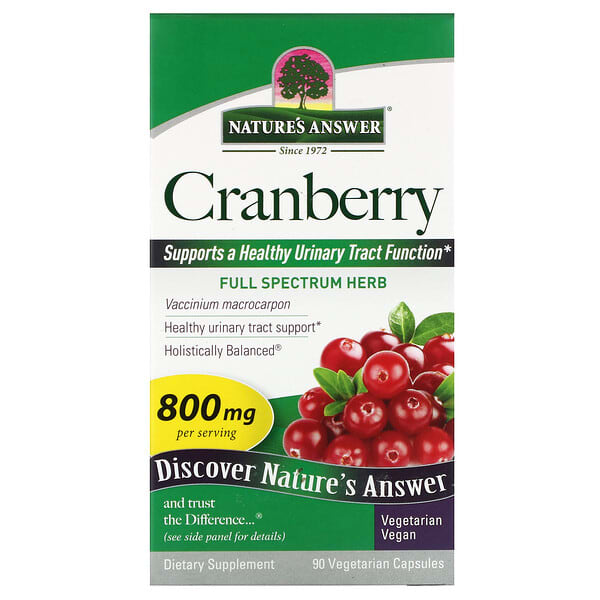 Nature's Answer, 蔓越橘，800 毫克，90 粒素食膠囊（每粒膠囊 400 毫克）