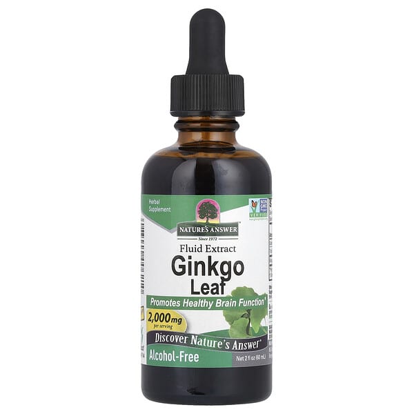 Nature's Answer, 飛蛾葉,液體提取物,無乙醇,2,000 毫克,2 液量盎司(60 毫升)(每毫升 1,000 毫克)