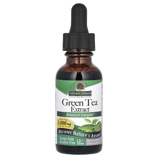 Nature's Answer, 綠茶提取物，無乙醇，760 毫克，1 液量盎司（30 毫升）