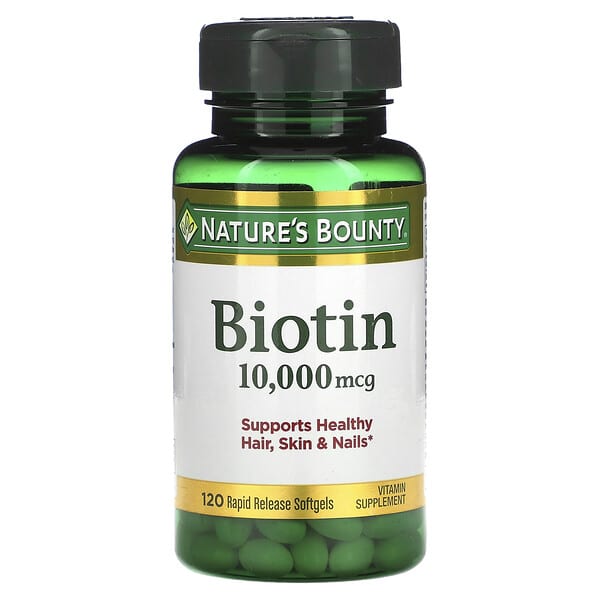 Nature's Bounty, 生物維生素,10000 微克,120 粒速釋軟膠囊