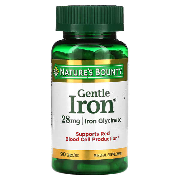 Nature's Bounty, Gentle Iron，28毫克，90粒膠囊