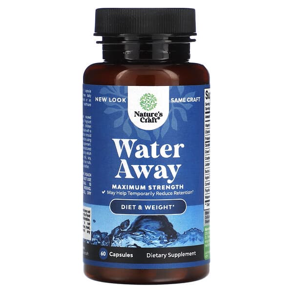 Nature's Craft, Water Away，特強型，60 粒膠囊