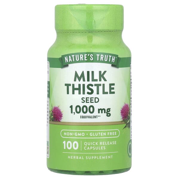 Nature's Truth, 水飛薊籽提取物，1,000 毫克，100 粒速釋膠囊