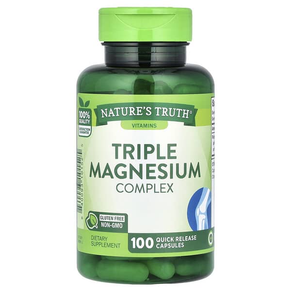 Nature's Truth, 三重鎂復合物，420 毫克，100 粒速釋膠囊