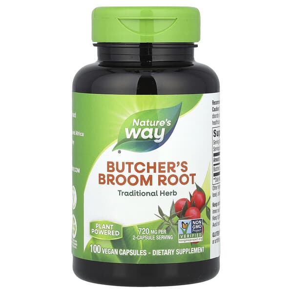 Nature's Way, 假葉樹根,940 毫克,100 粒全素膠囊(每粒膠囊 470 毫克)