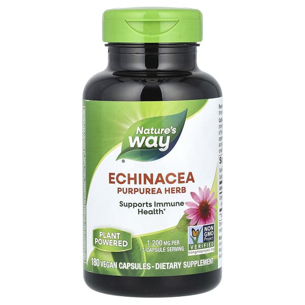 Nature's Way, 紫錐菊草本，1,200 毫克，180 粒全素膠囊（每粒膠囊 400 毫克）