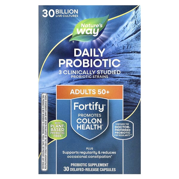 Nature's Way, Fortify®，50 歲以上成年人日常益生菌，300 億 CFU，30 粒緩釋膠囊