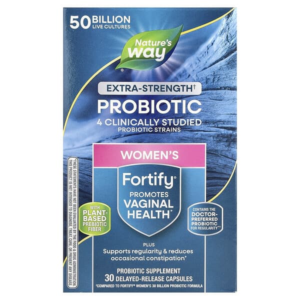 Nature's Way, Fortify 女性益生菌 + 益生元,特強型,500 億,30 粒緩釋素食膠囊