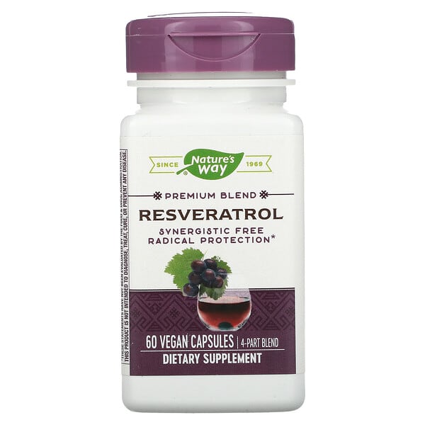 Nature's Way, 白藜蘆醇，60 粒素食膠囊