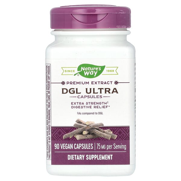 Nature's Way, 優質提取物，DGL Ultra，75 毫克，90 粒全素膠囊