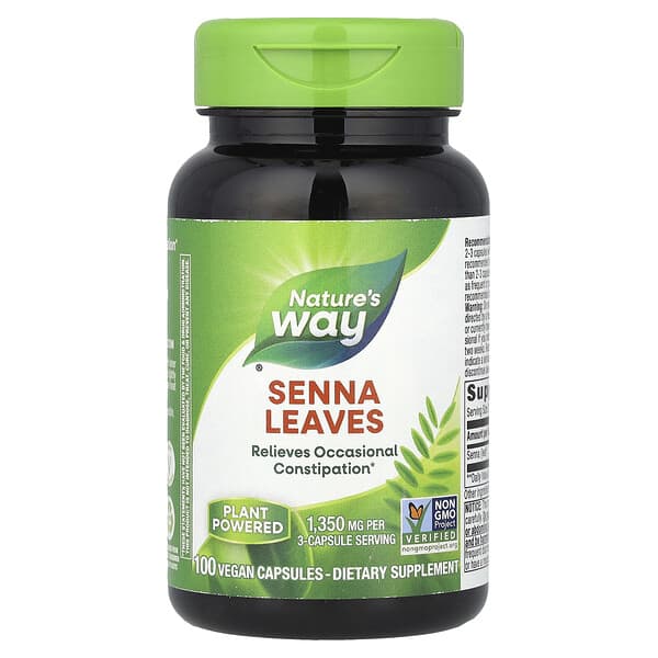 Nature's Way, 番瀉葉，1,350 毫克，100 粒全素膠囊（每粒膠囊 450 毫克）