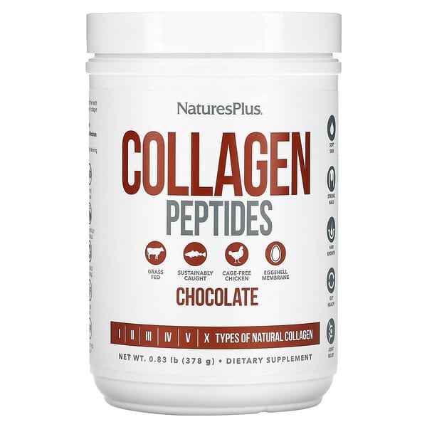 NaturesPlus, 膠原蛋白肽，巧克力味，0.83 lb（378 克）