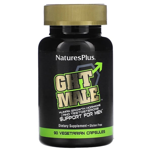 NaturesPlus, GHT Male，男士生長荷爾蒙和睾酮素促進膠囊，90粒