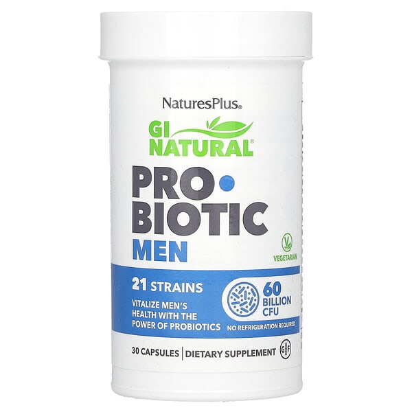 NaturesPlus, GI Natural 男士益生菌,600 億 CFU,30 粒