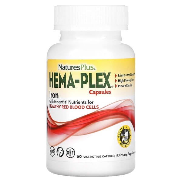NaturesPlus, Hema-Plex，60 粒速效膠囊