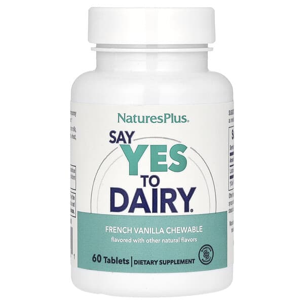 NaturesPlus, Say Yes to Dairy，乳製品助消化劑，50 片咀嚼片