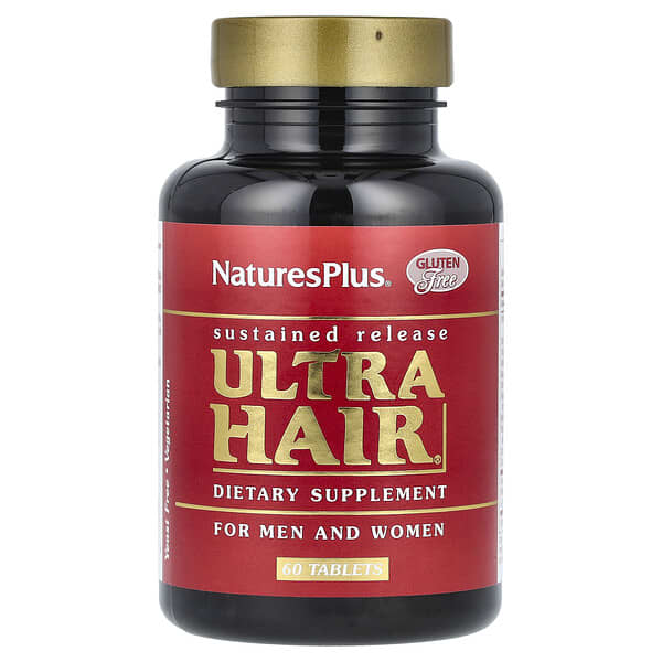 NaturesPlus, Ultra Hair，適用於男性和女性，60 片