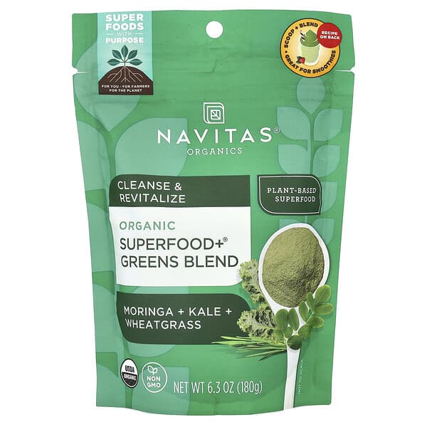 Navitas Organics, 有機 Superfood+® Greens 混合物，6.3 盎司（180 克）