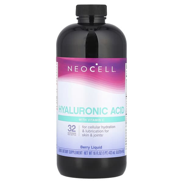 NeoCell, 透明質酸，含維生素 C，漿果味，16 液量盎司（473 毫升）