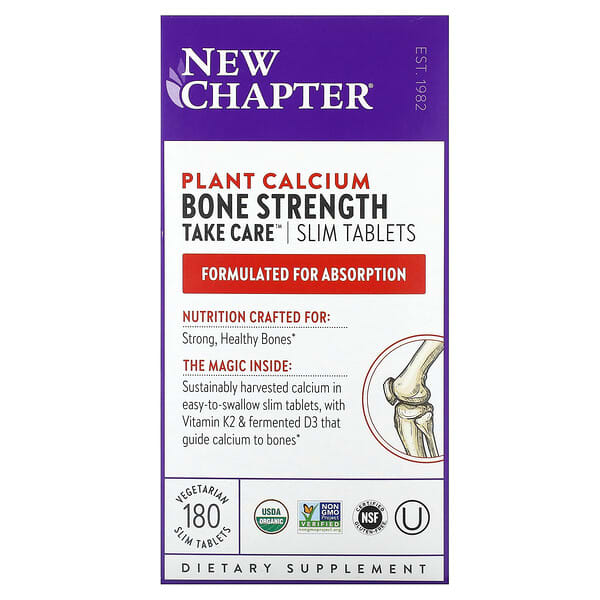 New Chapter, 骨骼強度呵護，180 片素食薄片