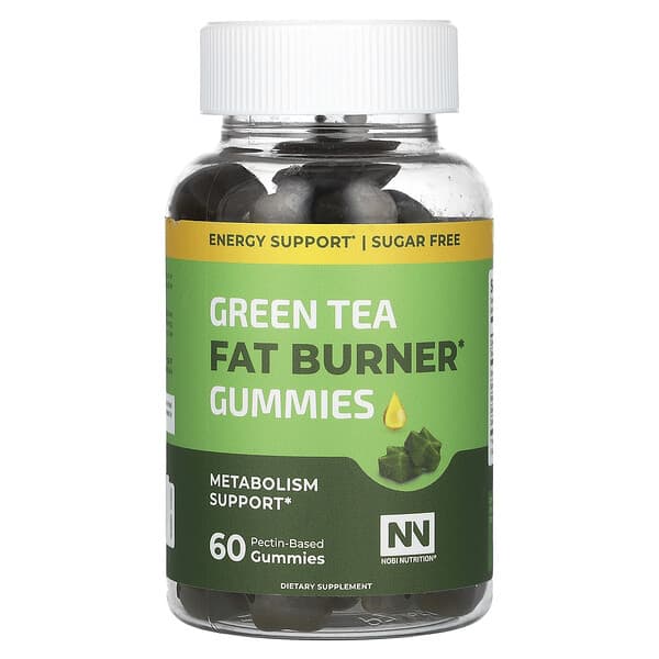Nobi Nutrition, 綠茶脂肪消耗軟糖，60 粒果膠基軟糖