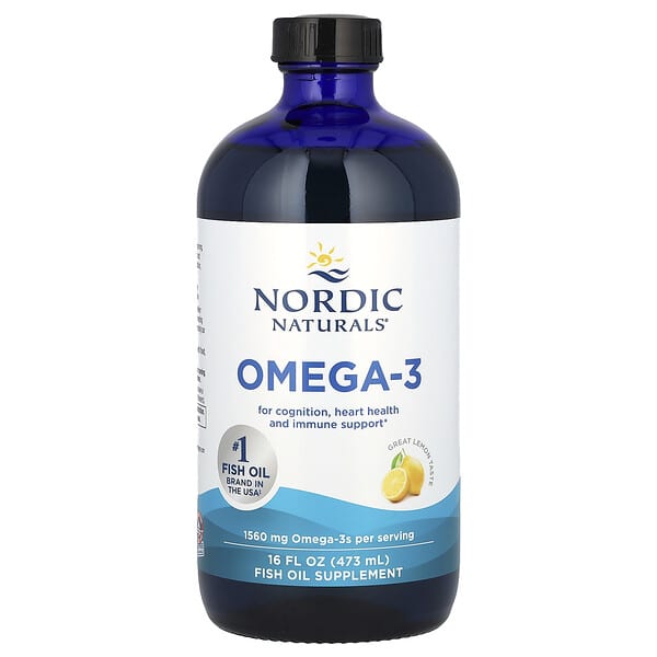 Nordic Naturals, Omega-3 脂肪酸,檸檬味,1560 毫克,16 液量盎司(473 毫升)