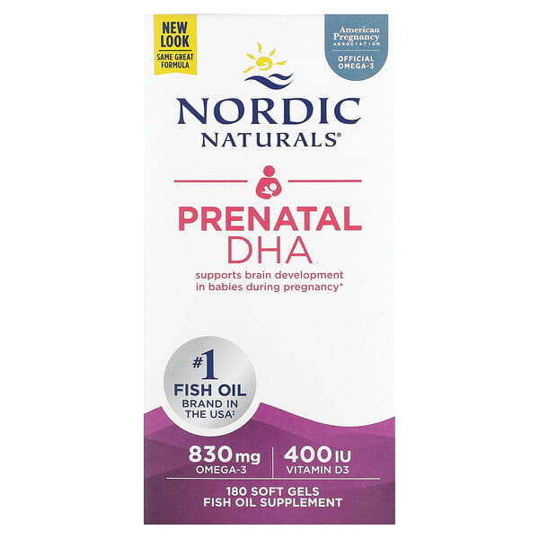 Nordic Naturals, 產前 DHA,原味配方,180 粒軟凝膠
