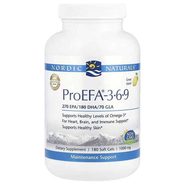 Nordic Naturals, ProEFA® - 3-6-9，檸檬味，180 粒軟膠囊