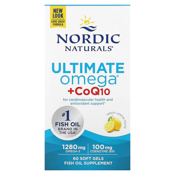 Nordic Naturals, Ultimate Omega + 輔酶 Q10，檸檬味，60 粒軟凝膠