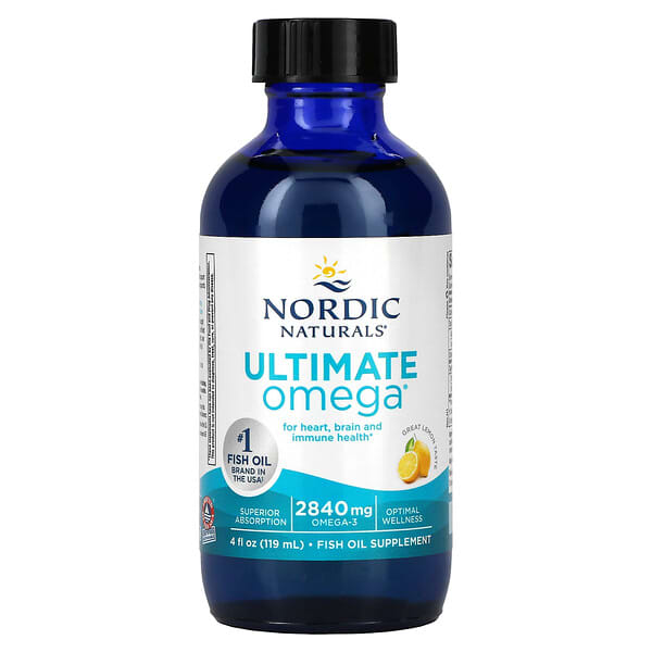 Nordic Naturals, Ultimate Omega，檸檬味，2840 毫克，4 液量盎司（119 毫升）