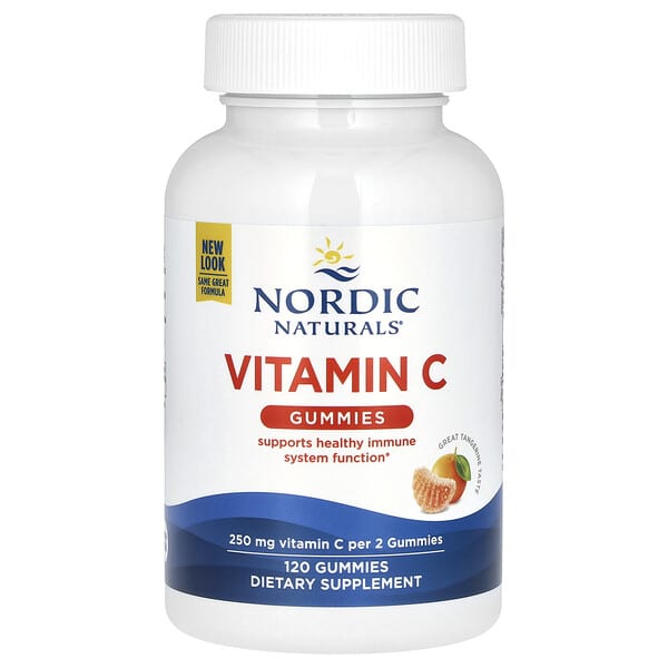Nordic Naturals, 維生素 C 軟糖，酸橘子味，250 毫克，120 粒軟糖（每粒軟糖 125 毫克）
