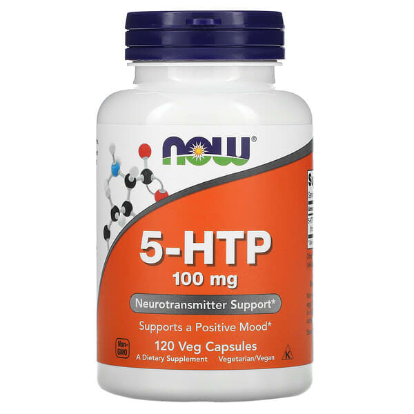 NOW Foods, 5-HTP 素食膠囊，100 毫克，120 粒