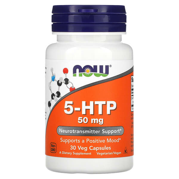 NOW Foods, 5-HTP 素食膠囊，50 毫克，30 粒