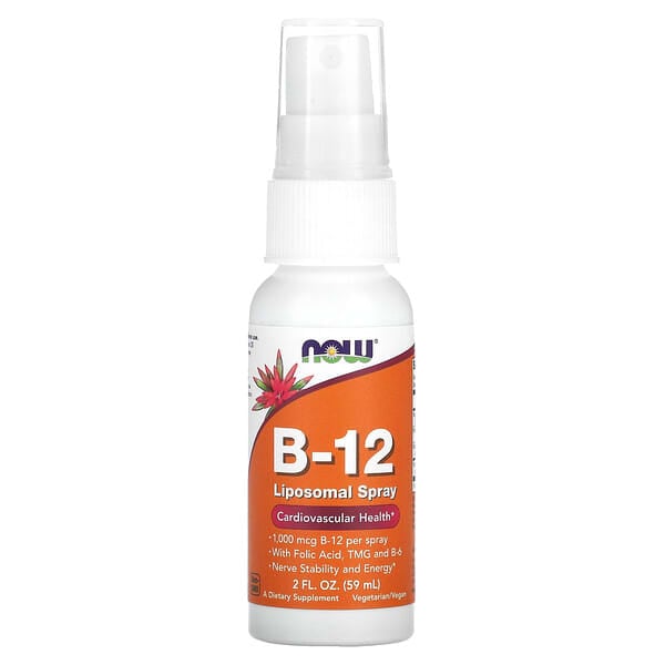 NOW Foods, 維生素 B12 脂質噴霧，1000 微克，2 液量盎司（59 毫升）