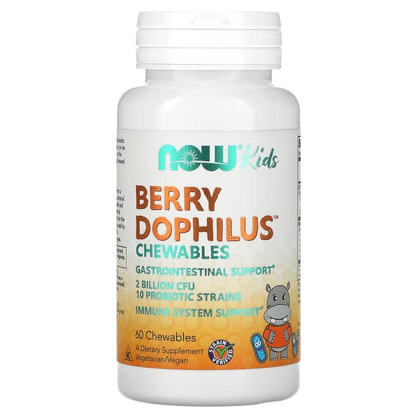 NOW Foods, BerryDophilus，兒童型，20億，60片咀嚼片
