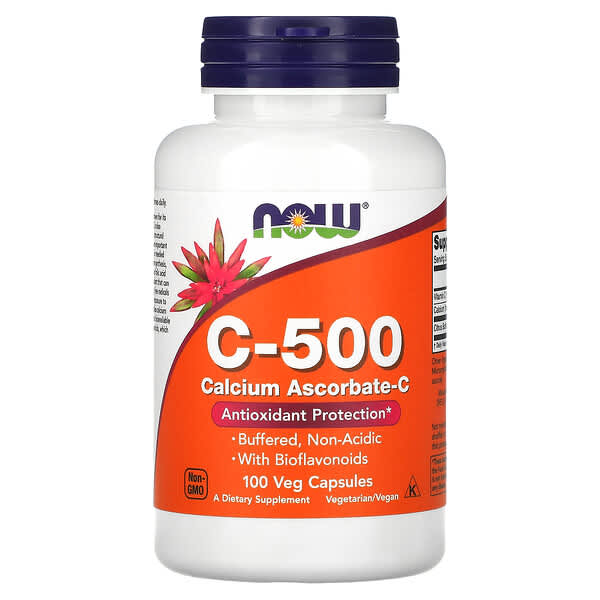 NOW Foods, C-500,抗壞血酸鈣-C,100 粒膠囊
