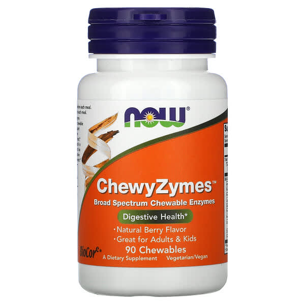 NOW Foods, ChewyZyme，天然漿果味，90 片咀嚼片