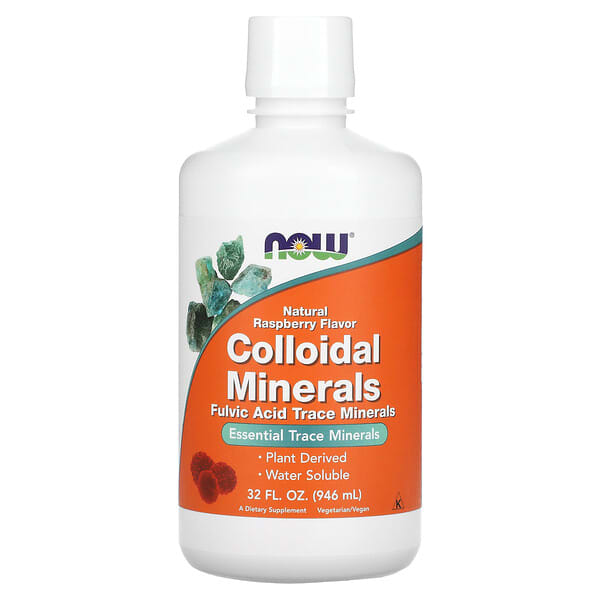 NOW Foods, 天然覆盆子味道膠體礦物質液，32液體盎司（946ml）