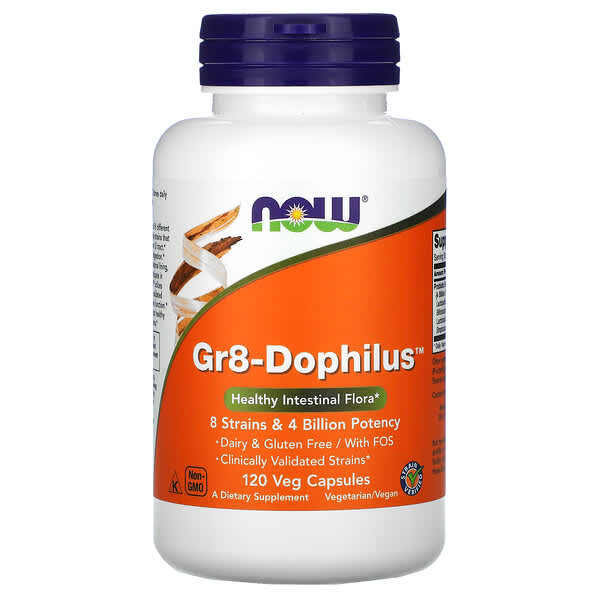 NOW Foods, Gr8-Dophilus 益生菌，120 粒素食膠囊