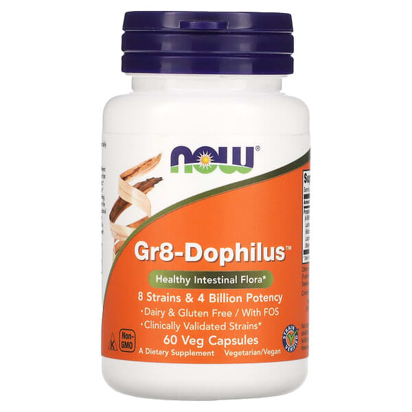 NOW Foods, Gr8-Dophilus，60粒植物膠囊