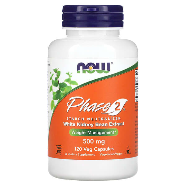 NOW Foods, 第二代澱粉阻斷劑，500 毫克，120 粒植物膠囊