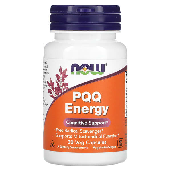 NOW Foods, PQQ 能量,20 毫克,30 粒素食膠囊