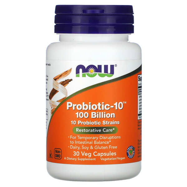 NOW Foods, Probiotic-10,1,000 億,30 粒素食膠囊
